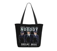 TQWIEOHDS Blinders-Movie Series Sac fourre-tout pour femme - Grand sac en toile réutilisable de style vintage - Sac de courses inspiré des séries télévisées pour les fans