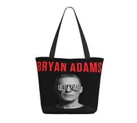 TQWIEOHDS Bryan Rock Singer Adams Sac Shopping Femme - Tote Bag Réutilisable - Sac Cabas Mode Écologique - Sac De Courses Musique Rock Classique - Fans Et Cadeau Concert