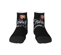 TQWIEOHDS Hallyday Rock Singer Johnny Chaussettes - 30cm Taille Haute - Couleurs Contrastées - Style Rock Français Vintage - Homme Femme Unisexe Cadeau Mode pour Fans de Musique Française