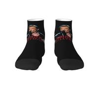TQWIEOHDS Hallyday Rock Singer Johnny Chaussettes - 30cm Taille Haute - Couleurs Contrastées - Style Rock Français Vintage - Homme Femme Unisexe Cadeau Mode pour Fans de Musique Française