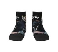 TQWIEOHDS Hallyday Rock Singer Johnny Chaussettes - 30cm Taille Haute - Couleurs Contrastées - Style Rock Français Vintage - Homme Femme Unisexe Cadeau Mode pour Fans de Musique Française