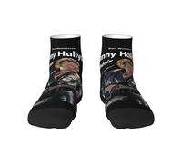 TQWIEOHDS Hallyday Rock Singer Johnny Chaussettes - 30cm Taille Haute - Couleurs Contrastées - Style Rock Français Vintage - Homme Femme Unisexe Cadeau Mode pour Fans de Musique Française