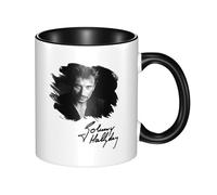 TQWIEOHDS Hallyday Rock Singer Johnny Mug Céramique - Tasse à Café 330ml avec Double Impression Couleur - Design Vintage Rock Français - Idéal pour Café, Thé, Bureau et Collectionneurs
