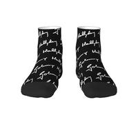 TQWIEOHDS Johnny Rock Star Hallyday Chaussettes - 30cm Taille Haute - Couleurs Contrastées - Style Rock Français Vintage - Homme Femme Unisexe Cadeau Mode pour Fans de Musique Française