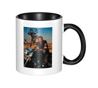 TQWIEOHDS Johnny Rock Star Hallyday Mug Céramique - Tasse à Café 330ml avec Double Impression Couleur - Design Vintage Rock Français - Idéal pour Café, Thé, Bureau et Collectionneurs