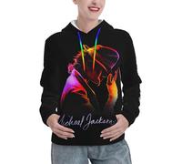 TQWIEOHDS Michael King Jackson Sweat à Capuche pour Femme - Sweat-Shirt Classique King of Pop avec Capuche Confortable, vêtement de Fan Vintage à Porter au Quotidien Small