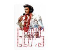 TQWIEOHDS Pre*Sley Singer Ellviis Plaque En Métal 20 X 30 Cm | Décoration Murale Vintage Rock & Roll | Plaque Rétro « King Of Music » | Bar, Café, Garage, Art Des Cavernes