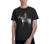 TQWIEOHDS Singer Music T-Shirt Homme - Coupe Classique, Manches Courtes, col Ras du Cou, en Coton, Doux et Respirant, Style Streetwear, inspiré de la tournée Cowboy Carter X-Large