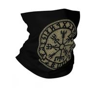TQWSVUM Bandana Tube Boussole Runes Viking pour Hommes Et Femmes - Mythologie Nordique Vintage Vegvisir Imprimé 3D - Nouveauté D'été Mode Païenne Cosplay Street Multi Headwear