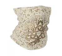 TQWSVUM Bandana Tube Unisexe avec Graphiques Viking - Rune Nordique Celtique Triquetra Nœud Arbre de Vie Imprimé - Couples Païens D'été Vintage Harajuku Cagoules Wrap Écharpe