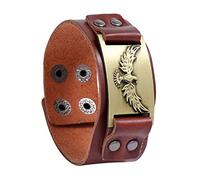 TQWSVUM Bracelet Corbeau Viking Odin Homme Femme -Bracelet Large en Cuir Nordic Crow -Cadeau de Bijoux Païens Gothiques de Mode D'amulette d'animal de Mythologie Nordique