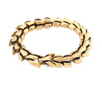TQWSVUM Bracelet en Acier Inoxydable Dragon Squelette de Viking, Bracelet de Manchette Ouroboros Vintage Punk pour Homme, Bijoux Païens de Rue Hip Hop de Mode Scandinave Nordique