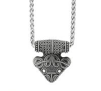 TQWSVUM Collier Marteau de Thor's Pour Hommes - Amulette Mjolnir Viking Norse en Acier Inoxydable Avec Chaîne en Blé - Bijou Protection Médiéval Vintage Fait À la Main