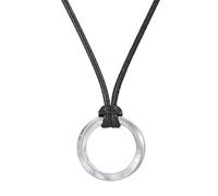 TQWSVUM Collier Runique Viking Nordique avec Chaînes en Cuir Tressé Réglables pour Homme Et Femme - Pendentif Amulette Vintage Fait Main en Acier Inoxydable avec Boucle Ronde