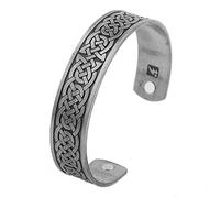 TQWSVUM Femmes Hommes Viking Irlandais Noeud Réglable Manchette Ouverte Bracelet, Mythologie Nordique Noeud Celtique Vintage Amulette Bracelet, Fait À la Main Poli Punk Bracelet Bijoux Cadeau