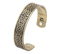 TQWSVUM Femmes Hommes Viking Irlandais Noeud Réglable Manchette Ouverte Bracelet, Mythologie Nordique Noeud Celtique Vintage Amulette Bracelet, Fait À la Main Poli Punk Bracelet Bijoux Cadeau