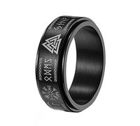 TQWSVUM Nordique Thor's Hammer Rotatable Ring -Anneau de Filature Mjolnir en Acier Inoxydable Pour Femmes Pour Femmes - Celtic Pagan Gothique Vintage Punk Amulette Anneau Pouce