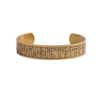 TQWSVUM Viking en Acier Inoxydable Rune Bracelet pour Hommes Femmes - Nordique Elder Futhark Runes Manchette Bracelet - Vintage Punk Mode Ouverture Réglable Bracelet Amulette Bijoux