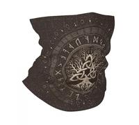 TQWSVUM Viking Yggdrasil Graphics Tour de Cou pour Femmes Hommes - Nordique Celtique Triquetra Noeud Arbre de Vie Imprimé Tube Bandana - Été Harajuku Vintage Face Mask Headwear