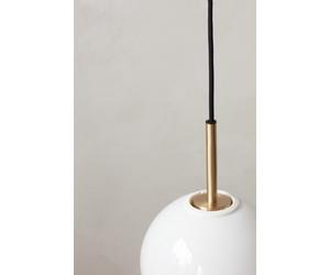 TR Bulb Pendant Lampe de suspendue Audo Laiton brossé / Opale mat Ampoule - 5709262031498