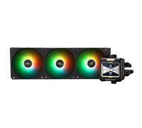 TR FW 360 Noir ARGB-360mm AIO CPU Liquid Cooler, Écran LCD IPS avec résolution 320 * 240, pour AM5 / Intel LGA1700, '2,4 pouces’Écran LCD absorbant l’aimant pour les images -Noir