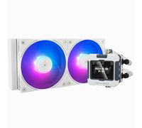 TR FW240 Blanc ARGB CPU Refroidisseur d’eau, Double PWM Ventilateurs Système de refroidissement par eau, Écran LCD IPS avec résolution 320 * 240, pour AMD / AM4 / AM5 & Intel LGA1700