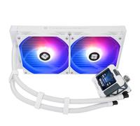 TR FW280 ARGB blanc 280 mm AIO CPU Liquid Cooler, écran LCD IPS avec résolution 320 x 240 pour AM4 / AM5 / Intel LGA1700/1851, écran LCD absorbant magnétique de 2,4 pouces pour images -blanc,