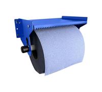 TR Home Solutions Support mural pour rouleau de papier essuie-tout bleu et distributeur de serviettes en papier - Distributeur en acier bleu poudré fixé au mur - Support métallique robuste pour