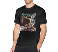 TR-Ivium The Crusade Men's Classic Breathable T Shirt Casual Round Neck Easy Tee Fashion Tees Black Manches Courtes(X-Large)