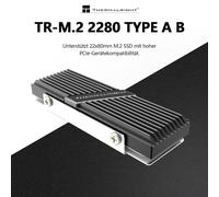 TR-M. 2 2280 Type A B 2280 Dissipateur de chaleur pour SSD M.2 2280 Dissipateur de chaleur Aluminium avec 2 conductivité thermique pour ordinateur de bureau haute performance SSD Noir