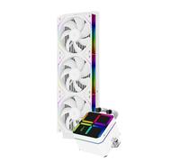 TR Magic Qube 360 ARGB White Liquid CPU Cooler, Building Block Fan with 2000RPM, for AM4/AM5, Intel LGA1150/1151/1200/1700/1851, Temperature Controlled Color Changing Digital Screen