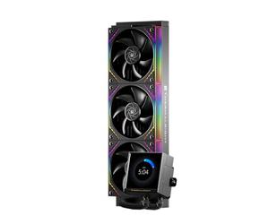 TR Peerless Vision 360 ARGB Black CPU-Wasserkühler,3 PWM-Lüfter-Wireless-Spleißen, IPS-LCD-Bildschirm mit 480x480 Auflösung-3,95-Zoll, für Intel LGA1851/1700,AM4/AM5, CPU-Flüssigkeitskühler