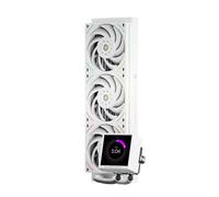 TR Peerless Vision 360 UB ARGB Blanc Refroidisseur d'eau CPU,3 ventilateurs PWM en ligne,écran LCD IPS avec résolution 480 x 480,pour Intel LGA1851/1700, AM4/AM5,refroidisseur liquide CPU, écran 3,95"