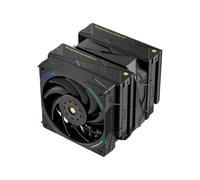 TR-Royal Pretor 130 Ultra Black Refroidisseur CPU, 7 caloducs Refroidisseur CPU-Kühlung, couvercle supérieur noir brossé, pour Intel LGA115X/2011/1700/1851, plateformes AM4/AM5, Double tours et