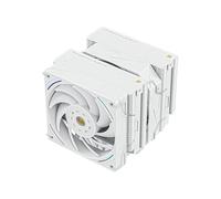 TR Royal Pretor 130 Ultra White Refroidisseur d'air pour processeur, double tour, refroidissement du processeur, haute performance, 7 tuyaux thermiques, couvercle supérieur blanc brossé, pour AM4/AM5