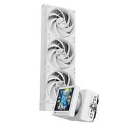 TR Stream Vision 360 blanc CPU blanc CPU, Radiateur 360 mm, LCD de 3,5’Sips à pleine couleur avec ventilateur 60 mm intégré, résolution 640x480,refroidissement magnétique HEAD-AM4 / AM5-LGA1851 / 1700