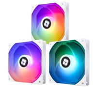TR TL-C12CW-S X3 CPU Fan 120mm White ARGB Case Cooler Fan, 4pin PWM Silent Computer Fan With S-FDB Bearing Included, up to 1550RPM cooling fan（3 quantities）