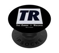 TR Trail Running Retro Minimaliste Vintage Athletic Art PopSockets PopGrip Adhésif