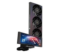 TR-Trofeo Vision 360 ARGB Noir CPU Aio Cooler,Système de refroidissement par eau CPU,Écran long IPS de 6,86 pouces avec résolution de 1280x480, pour AM4 / AM5, LGA1851 / 1700,