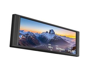 TR Trofeo Vision LCD Édition Noire, écran secondaire de boîtier LCD Plein Couleur 6,86 Pouces (résolution 1280×480), Panneau magnétique, supportant des Images dynamiques et statiques personnalisées.