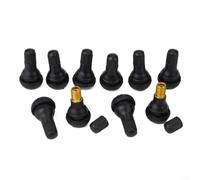 TR412 Tiges de valve de pneu tubeless 10 pièces pour quad, tondeuse à gazon, tracteurs, voitures, camions, motos, noyau en caoutchouc avec base en cuivre Noir