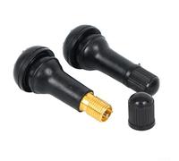 TR413 Lot de 25 tiges de valve de pneu en caoutchouc noir avec noyau en alliage pour pneus sans chambre à air, pièces de rechange faciles à installer, adaptées à la plupart des véhicules