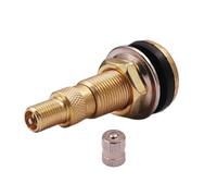 TR618A Tire Valve Stem - Brass Tubeless Air Liquid Stem | Heavy Duty Tire Tools, Valve Caps, Agricultural Vehicles Loaders Rollers Industrial Use, Compact Design