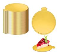 trabag 100 pièces Cakeboard rond, 9 cm, Cake Board jetable, support en mousse pour gâteau, plaques à gâteau, plaque à gâteau en carton, présentoir à desserts, Cake Board pour mariage, anniversaire
