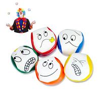 trabag Lot de 5 balles de jonglage - Avec rembourrage naturel - Pour débutant filles et garçons - Balle de jonglage pédagogique pour l'intérieur et l'extérieur (diamètre 5 cm)