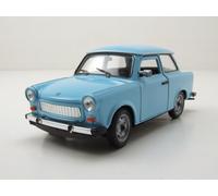 WELLY 24037W Trabant 601 - Bleu Toit 1:24 Echelle Die Cast Modèle - T48 Post