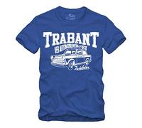 Trabant Zwickau T-shirt VEB 2 temps Racing Trabant 601 DDR IFA Trabbi Ossi - Bleu - Large