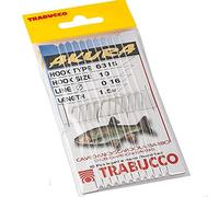 Trabucco Akura Cavedano 6315 N Hameçon 18 Filament 0.12 mm Hameçons Montés Fluorocarbone Pêche Mer Coup Truite Carnassier Anglaise Rivière