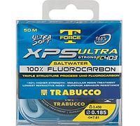 Trabucco XPS Ultra Strong Saltwater T-Force 50 m 0.164 mm Fluorocarbone Ligne de Pêche Invisible Mer Eau Douce Spinning Carnassiers