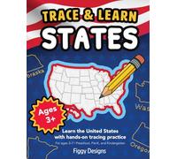 Trace and Learn States: Learn the United States with Hands-On Tracing Practice | For Ages 3 Through 7 | Preschool, Pre-K, and Kindergarten